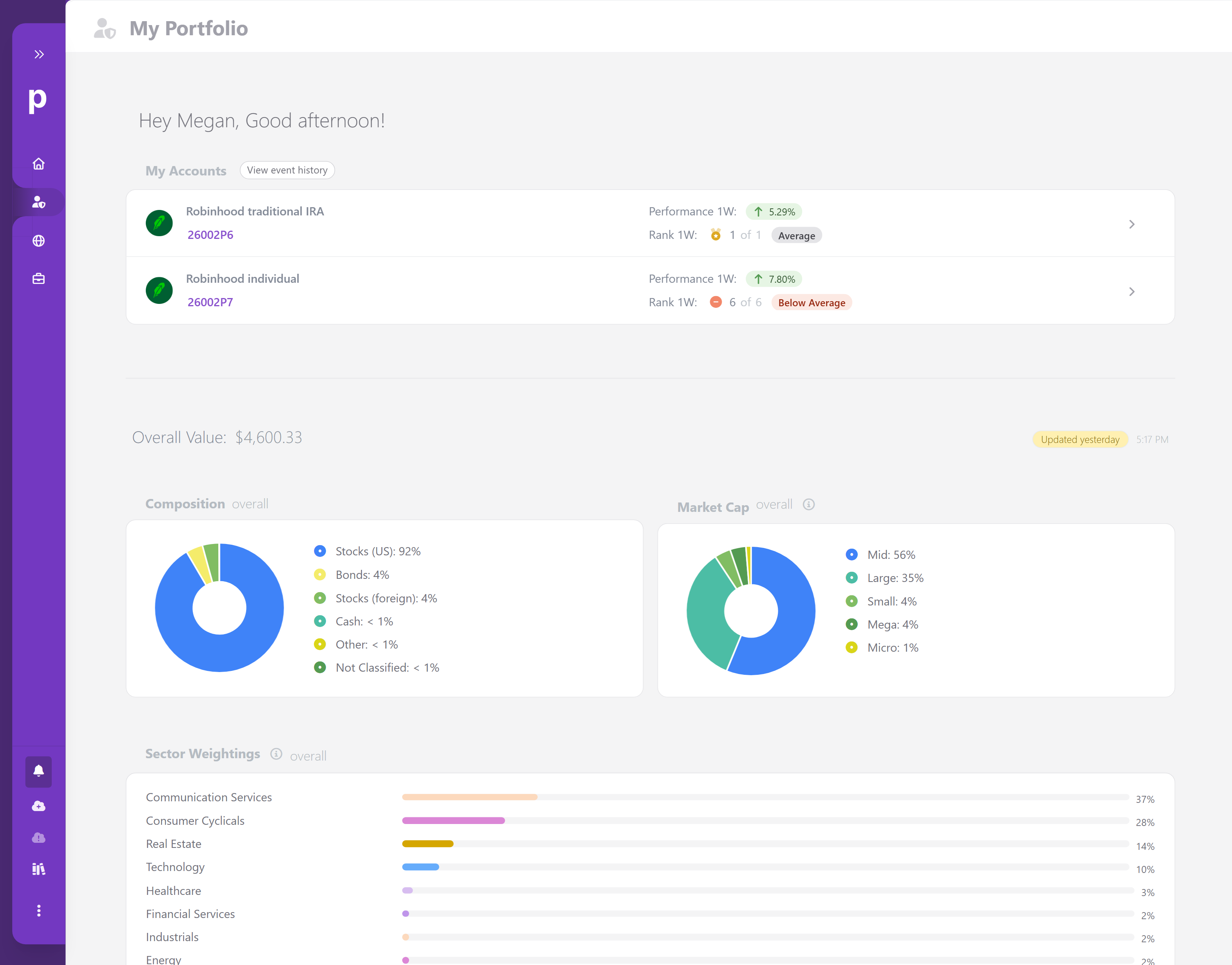 Pure Benchmarks performance rankings screenshot Pure Benchmarks performance rankings screenshot