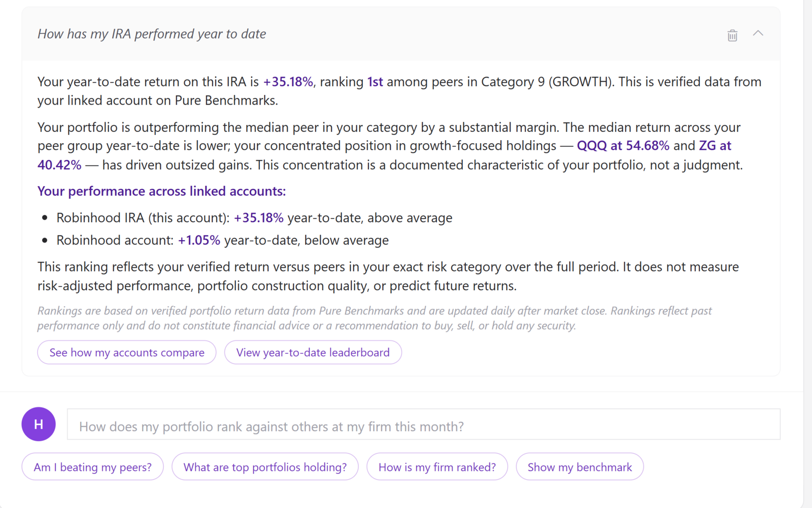 Pure Benchmarks Hetty AI screenshot